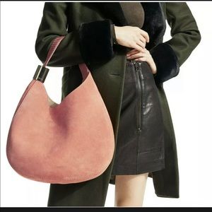 Jimmy Choo Women's Stevie Shoulder Bag Rosewood Suede Polished Gold-Tone